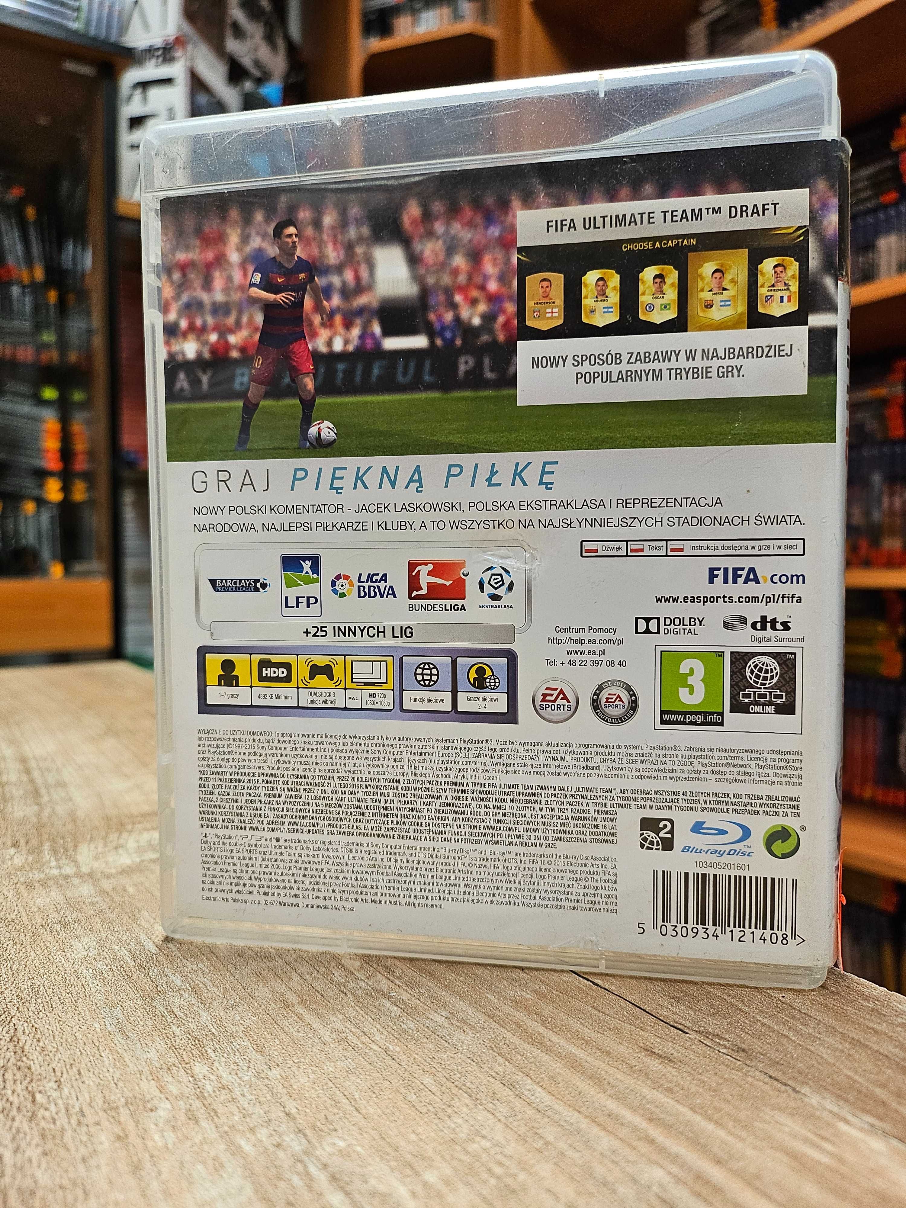 FIFA 16 PS3, Sklep Wysyłka Wymiana