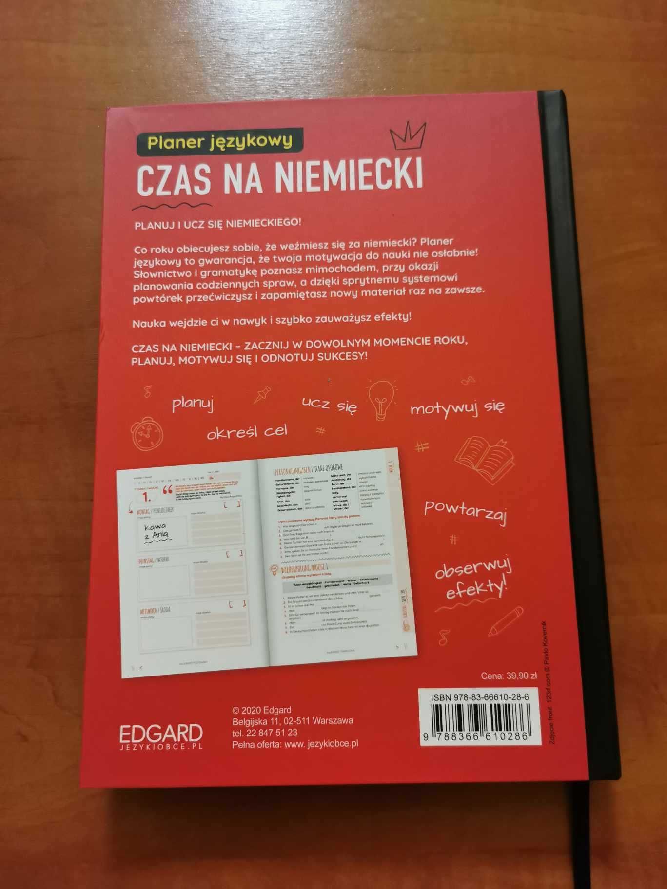 Czas na niemiecki A2-B1 Edgard nowy planer językowy