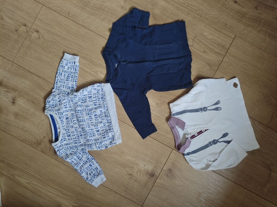 Paczka ubranek dla noworodka dla chłopczyka spodnie body rozmiar 56-62