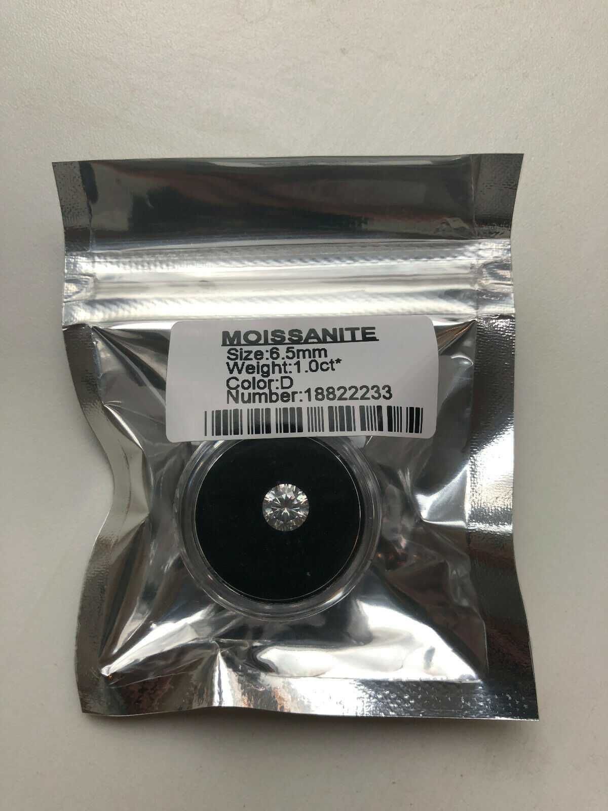 Brylant moissanitowy 1 ct. Biały 6,50 mm (D) Certyfikat VVS1 GRA