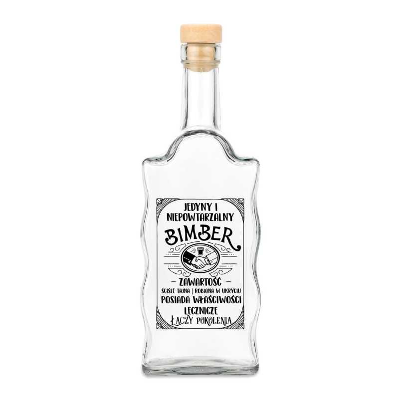 5 sztuk Butelka Warta korek 500 ml z nadrukiem Jedyny Niepowtarzalny