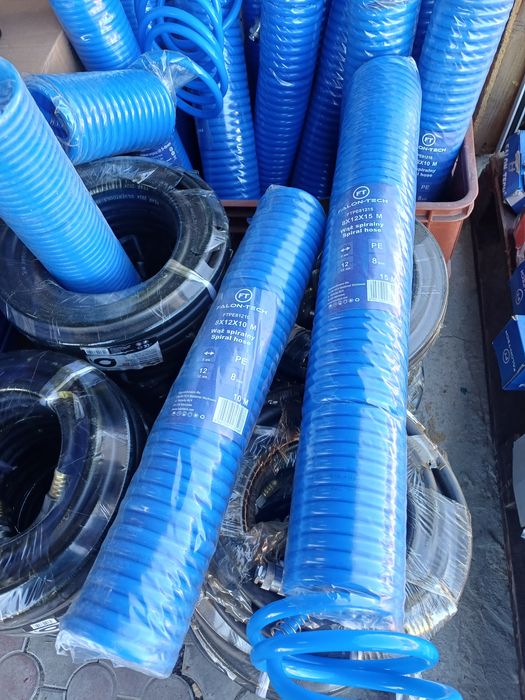 Шланг підкачки спіральний до компресора 8х12мм 10м.