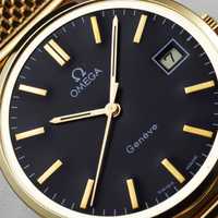OMEGA zegarek męski vintage LITE złoto 14K /585 kaliber 1030 '78 BLACK