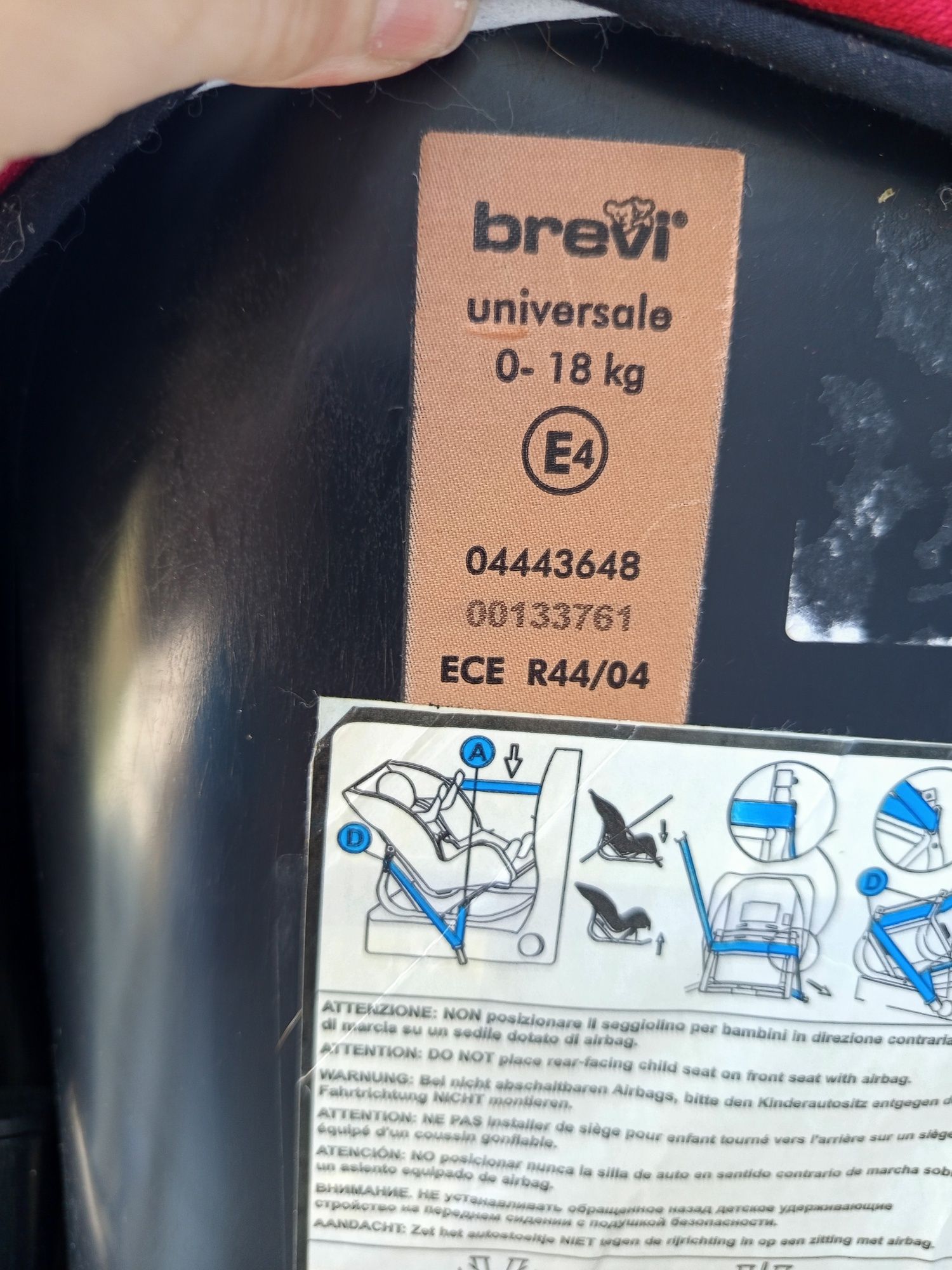 Cadeira auto Brevi 0-18 kg