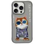 Nimmy Etui Iphone 16 Pro Max 6.9"        Szary/Gray Glasses Cool Cat