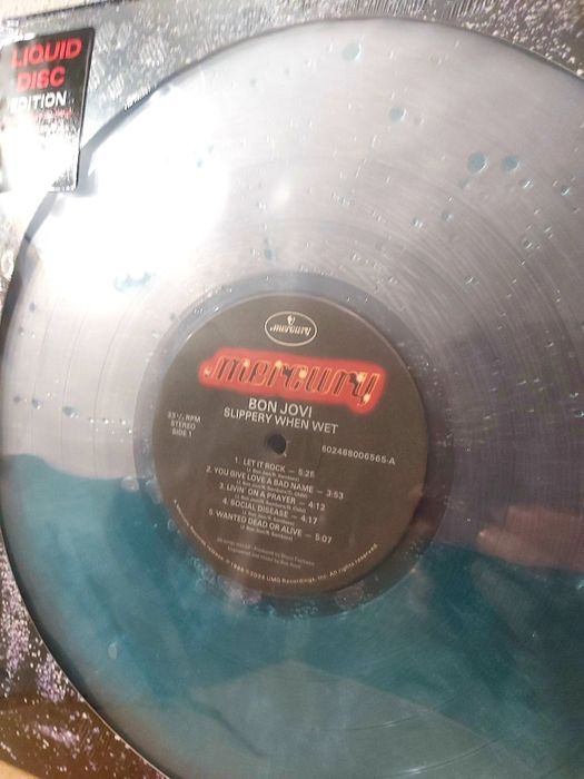 Bon Jovi Slippery when wet vinil edição limitada water filled