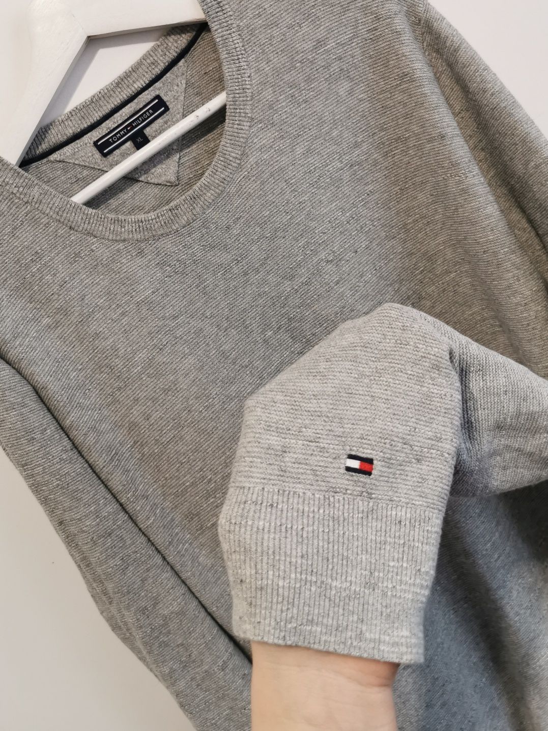 Tommy Hilfiger sweter męski logowany bawełniany XL/XXL