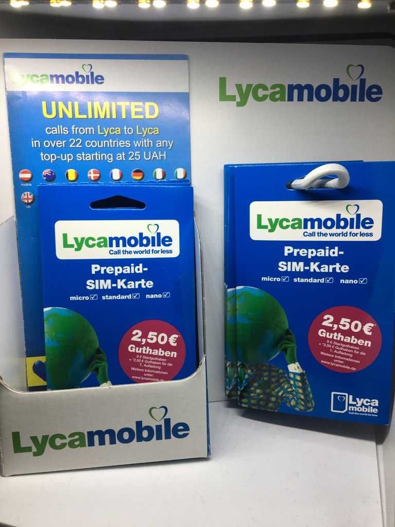 eSim LycaMobile DE +49 Starter Niemcy eSIM Card Prepaid 100 GB