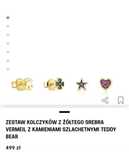 Tous vermeil kolczyki zestaw pozłacane