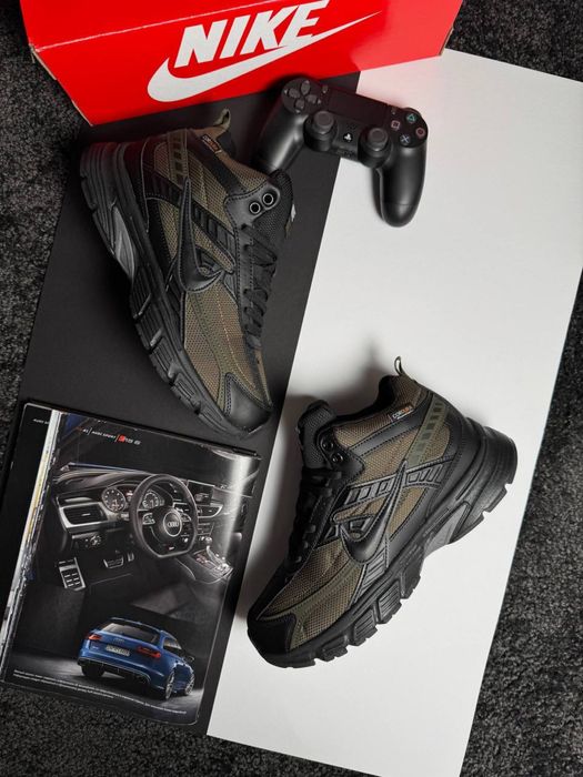 Чоловічі кросівки найк на хутрі Nike Initiator High Fur Khaki Black