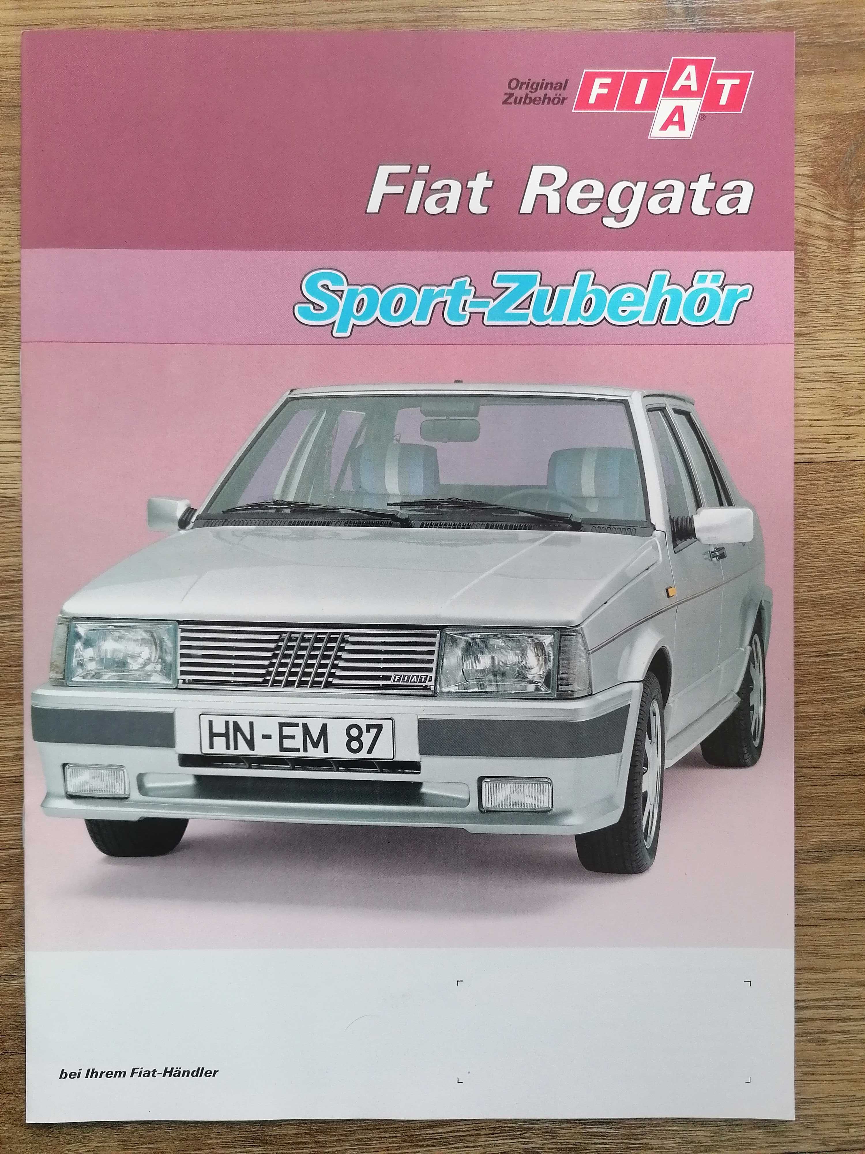 Prospekt Fiat Regata sportowe wyposażnie dodatkowe.