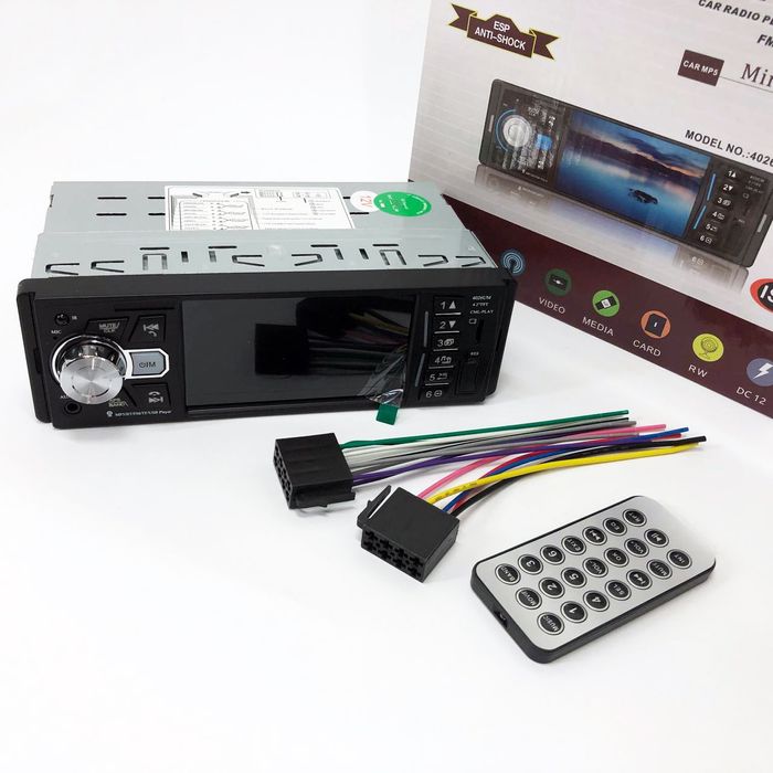 Автомагнітола MP5 4026UM з екраном 4.1 дюйми, AUX вхід, Bluetooth, 1 D