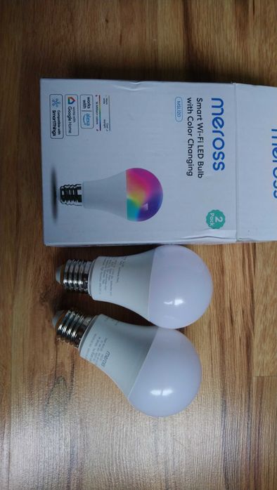 Meross Inteligentna Żarówki Led, RGB Wi-Fi , 2 Szt smart kolor