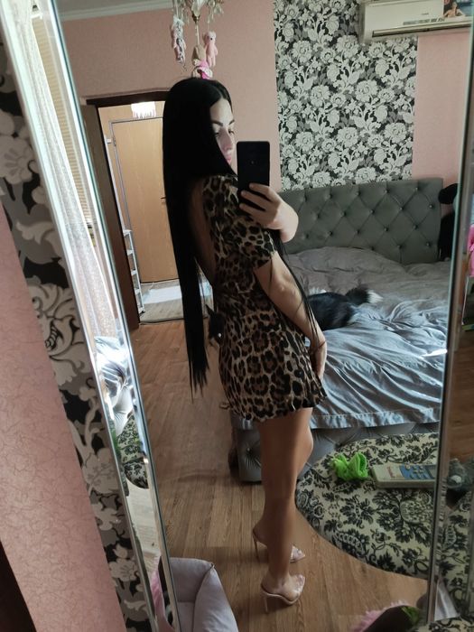 Плаття леопард шовк