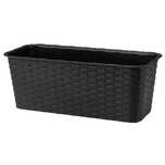 6 x Doniczka balkonowa Rattan 40 cm antracyt VERDENIA