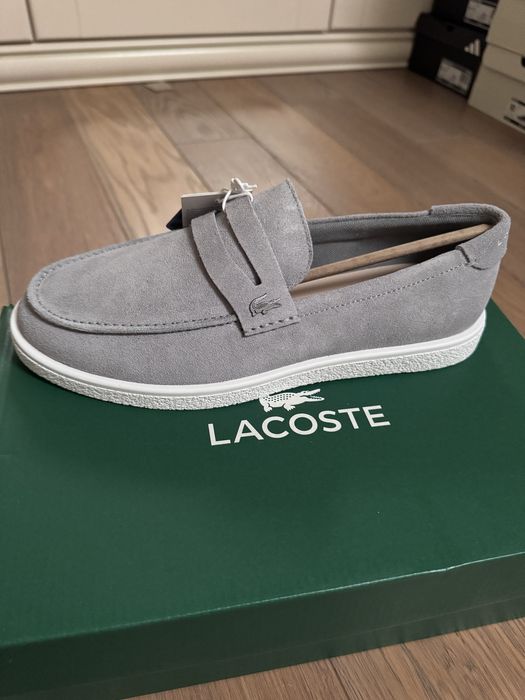 Лофери Lacoste сірі/бежеві 42-43(27.6см - 28см)