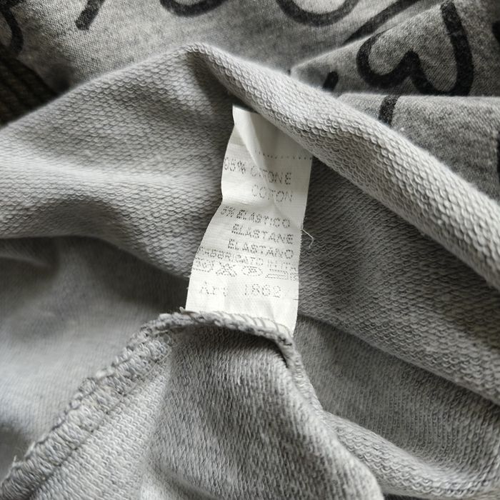 Bluzka koszulka rękawem 3/4 serca oversize luźna XS S bawełna