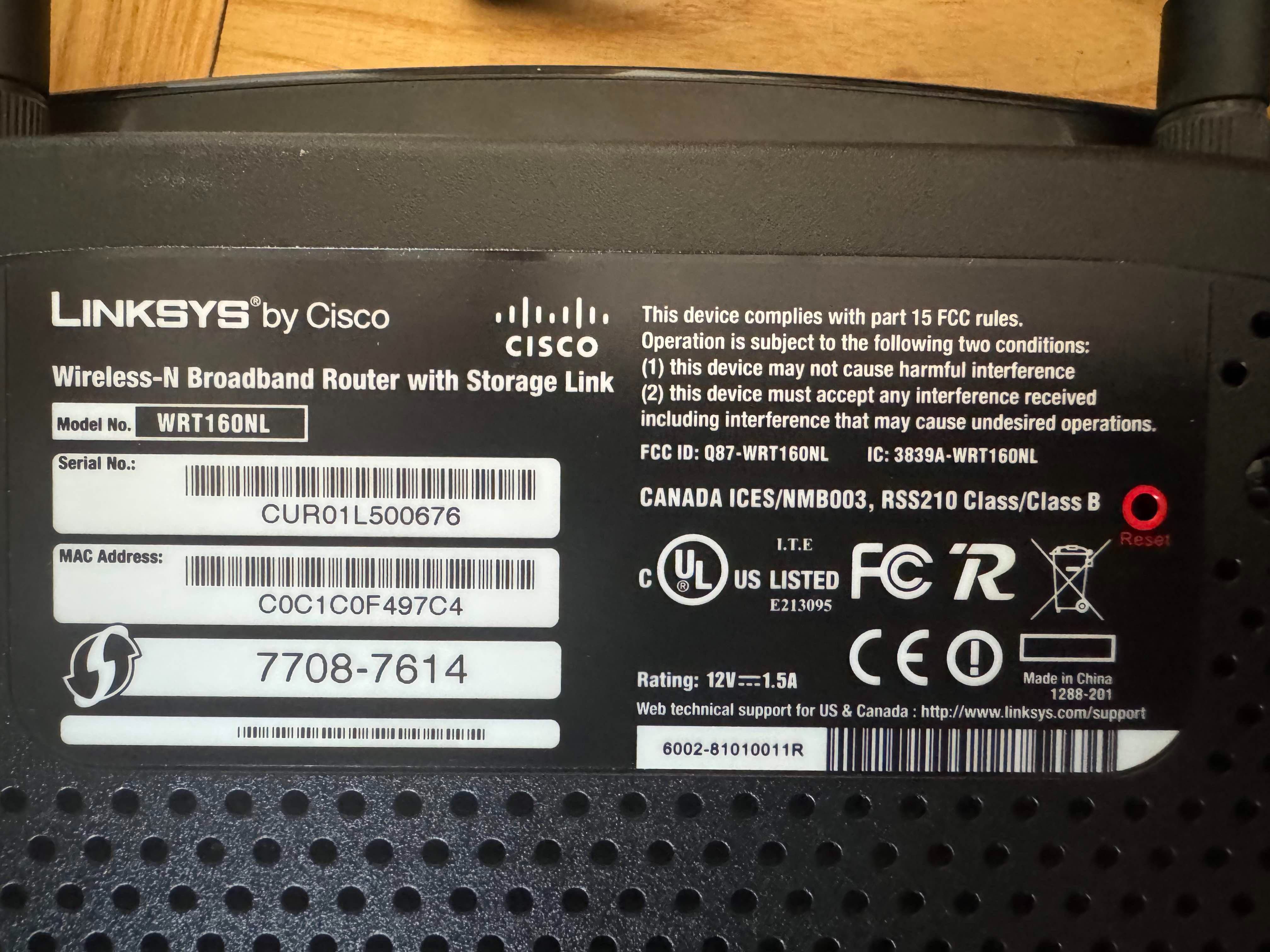 Router Cisco Linksys WRT160NL