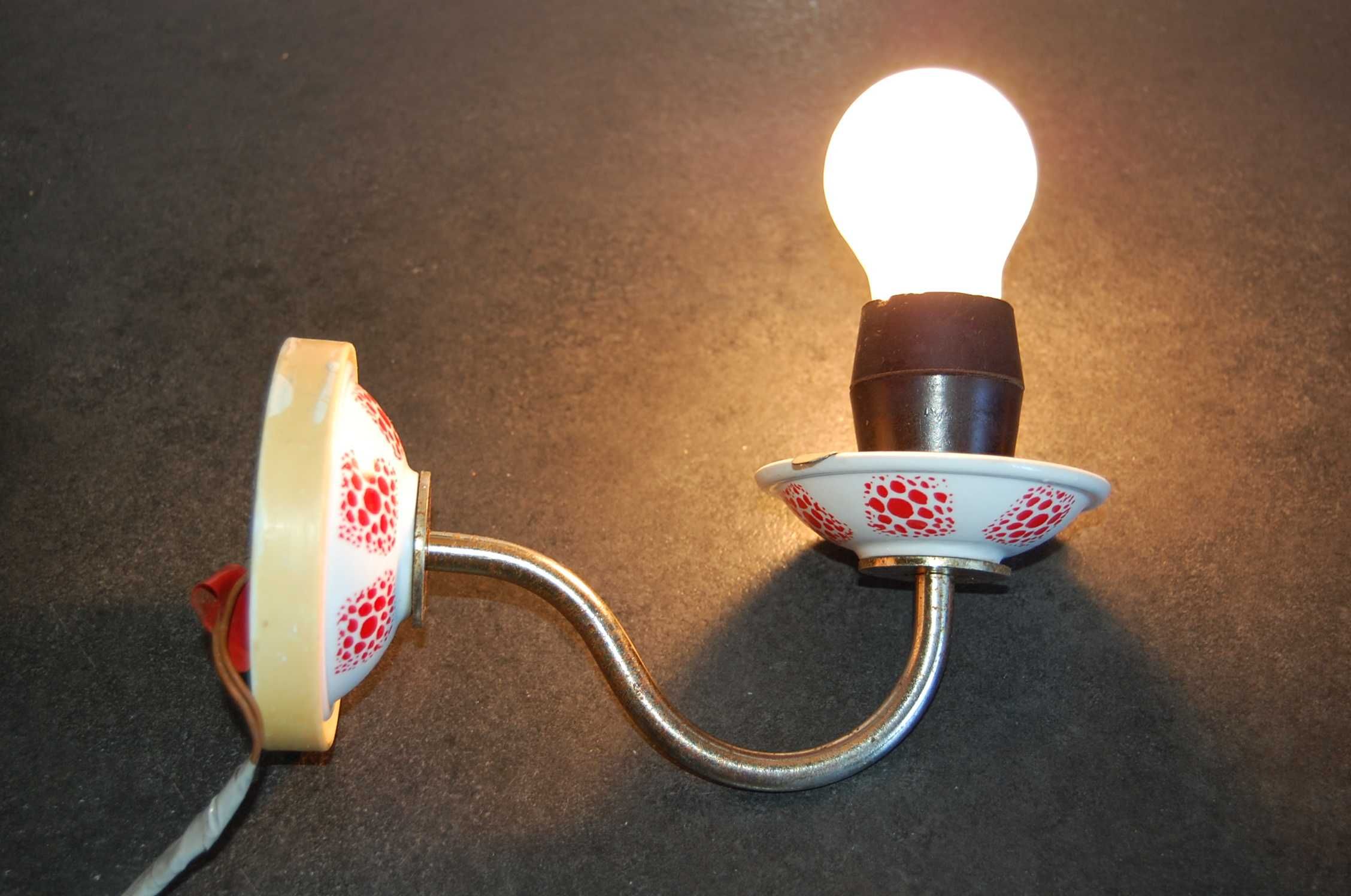Lampka, kinkiet SP. Lumet Poznań - PRL - SPRAWNA