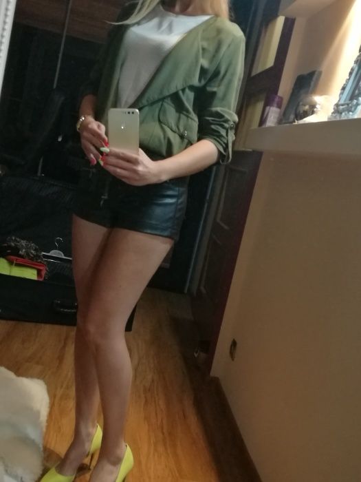 Kurtka narzutka bluza xs s khaki zieleń