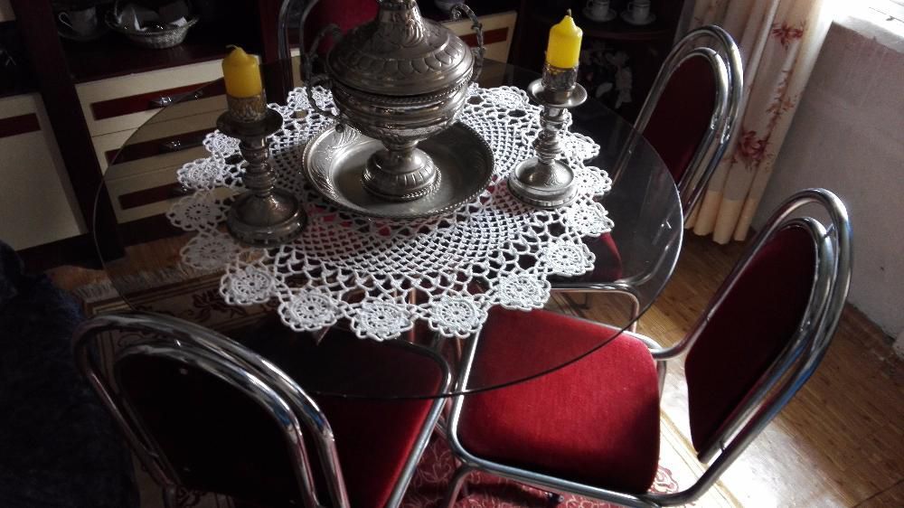 Grande terrina e castiçais em casquinha