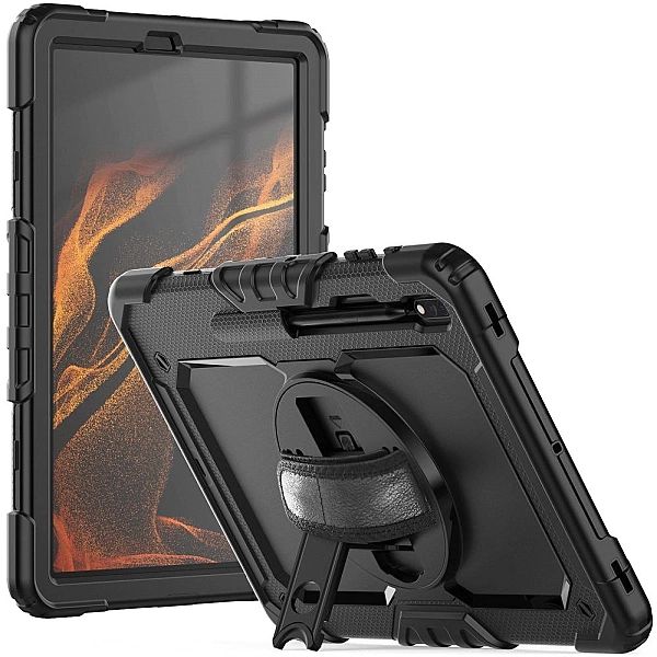 Etui Solid360 do Galaxy Tab S7 Plus / S8 Plus / S7 Fe 12.4 Black