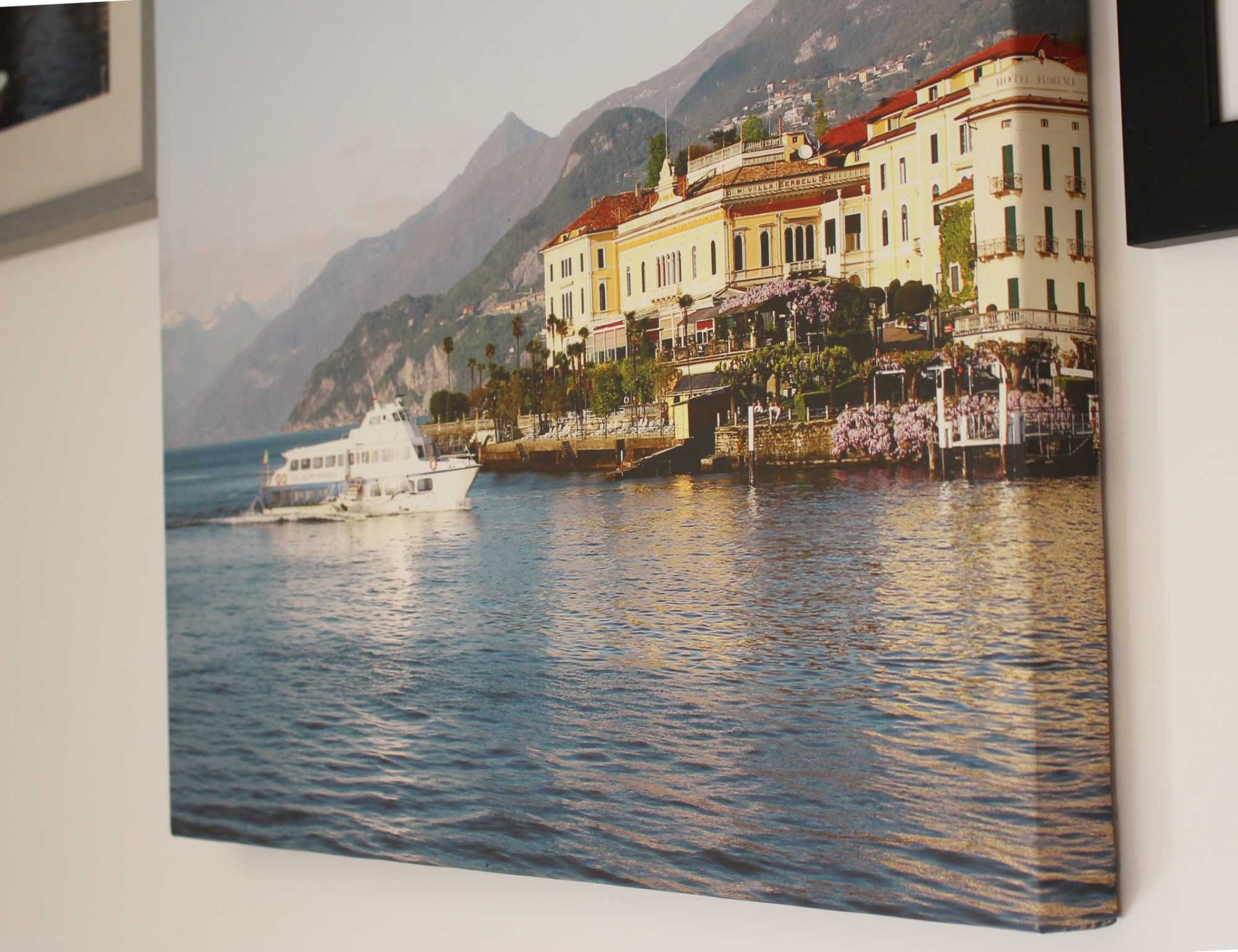 Tela "Lago Como"  Dim: 50cmx40cmx4cm