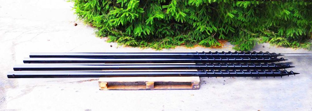 Геошуруп, палі гвинтові, наконечники, фундамент, монтаж