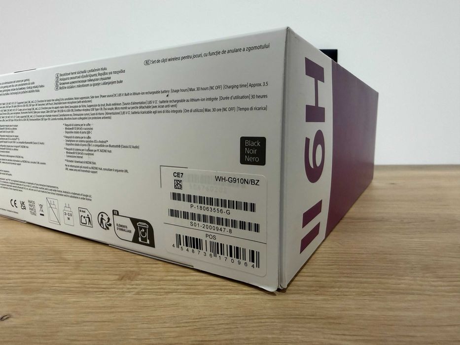 Słuchawki Sony INZONE H9 II czarne, mikrofon AI, ANC, PC/PS5/Mobile