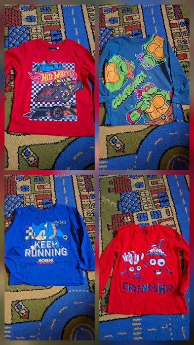 4x koszulka 110  dla chłopca