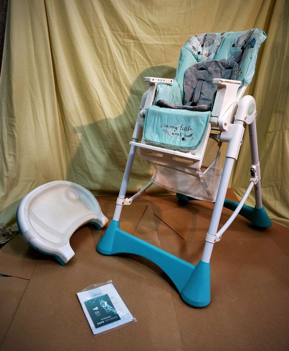 "PEPE" бірюзовий, дитячий стільчик для годування = "BABY DESIGN GROUP"