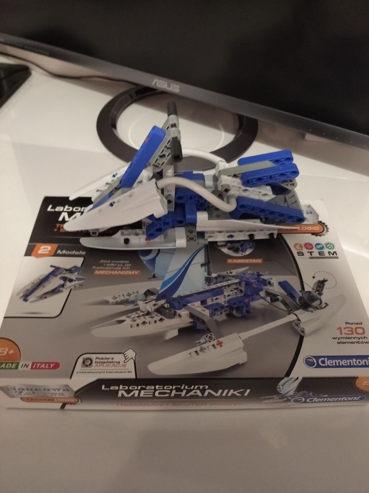 Klocki Clementoni Laboratorium mechaniki 2 modele w 1