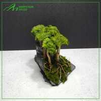 Aranżacja do Akwarium - Aranżacja Bonsai-18x18x15cm- Pokryta gałęzatką