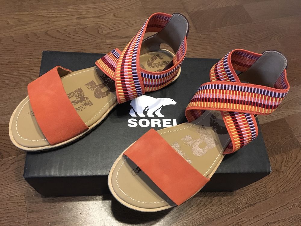 Новые SOREL оригинал! Кожаные босоножки сандалии женские