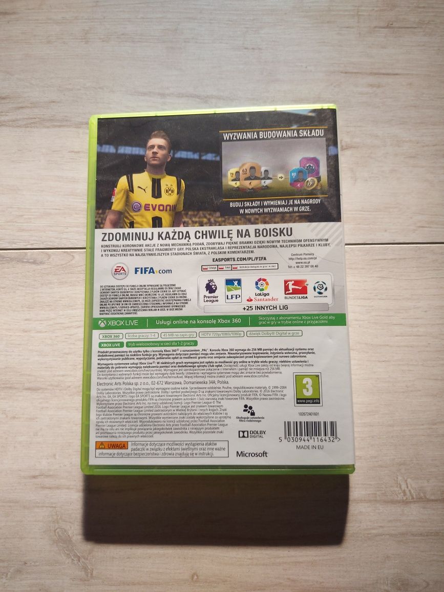 Fifa 17 xbox 360 płyta