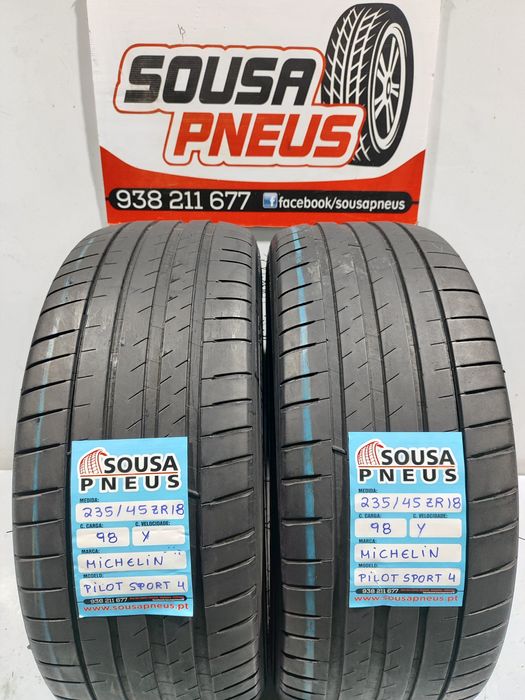 2 pneus semi novos 235-45ZR18 Michelin - Oferta dos Portes