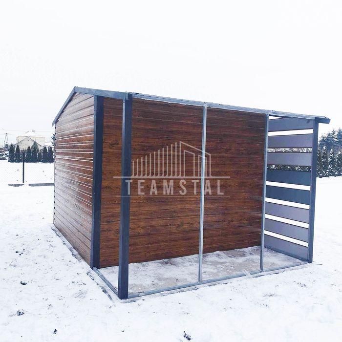 Domek Ogrodowy - Schowek Garaż 2,5x2 + wiata - okno - drzwi - TS524