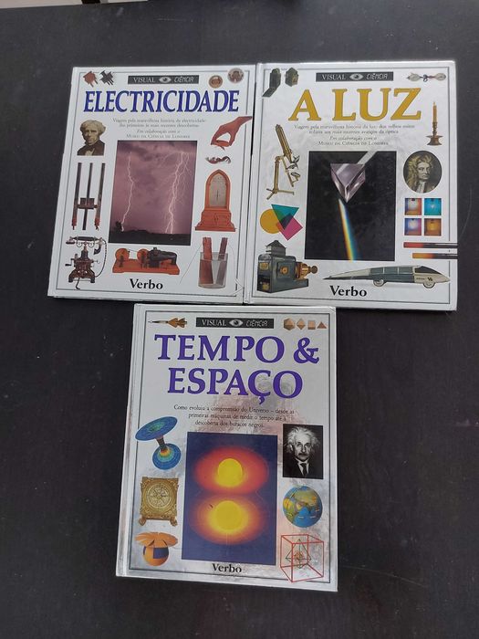 3 Livros "Electricidade" , "Tempo & Espaço" e "Luz"
