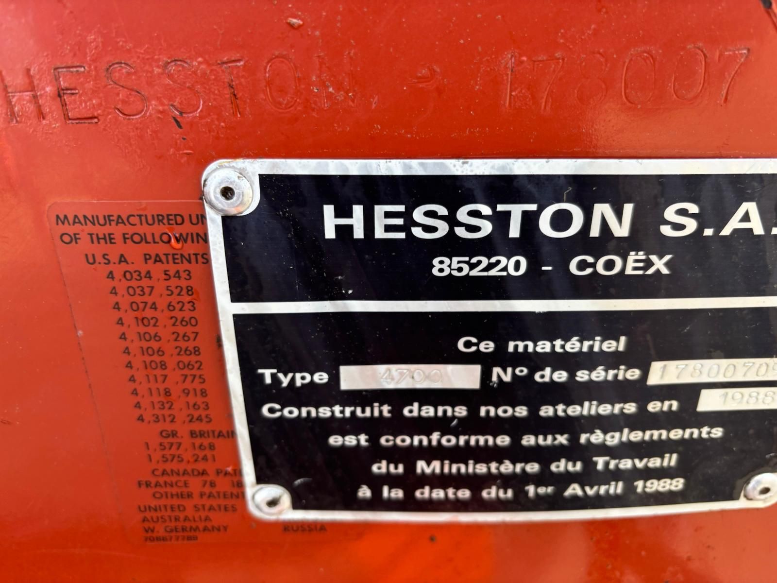 enfardadeira hesston 4700
