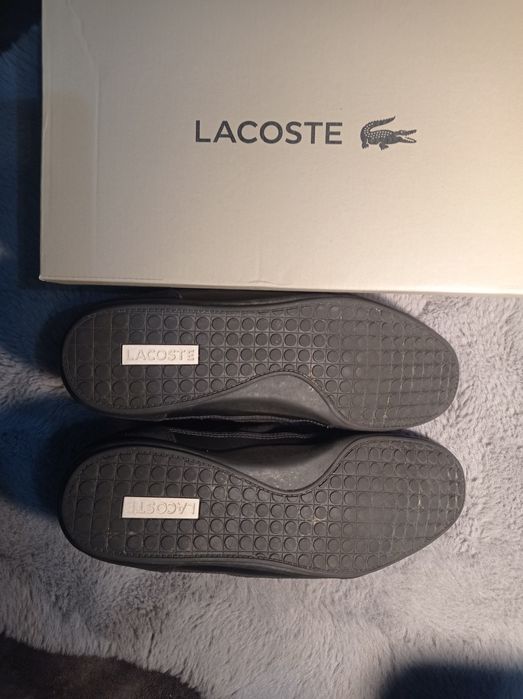 Buty Lacoste Chaymon rozmiar 44 czarne skóra 28 cm wkładka super męski