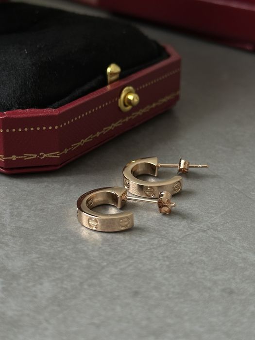 Сережки Cartier Love Hoop Earrings 18K Yellow Gold Classic