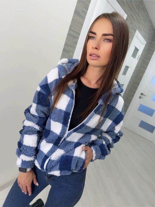 Тепла жіноча плюшева куртка шуба кофта бомбер Тедді