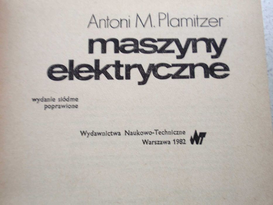 Maszyny elektryczne Antoni M. Plamitzer