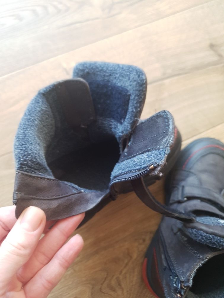 Lasocki buty 28 ocieplane z boku zamek + rzepy
