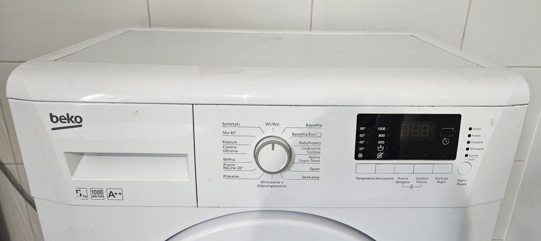 Pralka Beko A++ 15 programów
