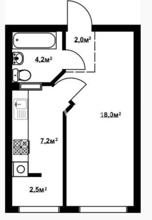 1-кімнатна  квартира  35 м