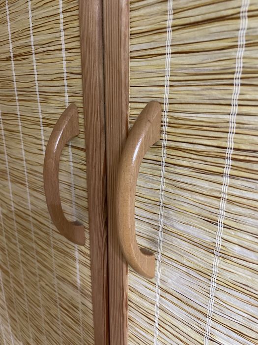 Szafa z wieszakiem na ubrania słomiana boho