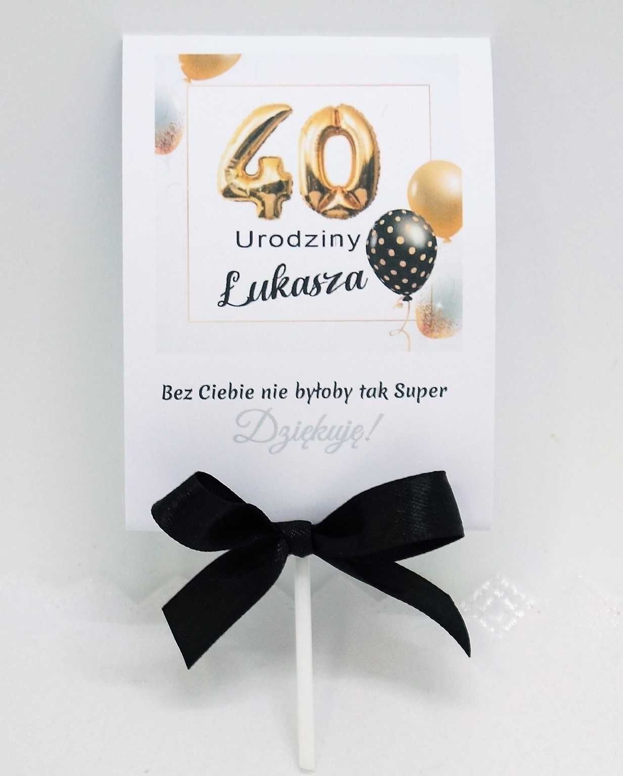 Lizaki jako podziękowanie dla gości z okazji urodzin 40