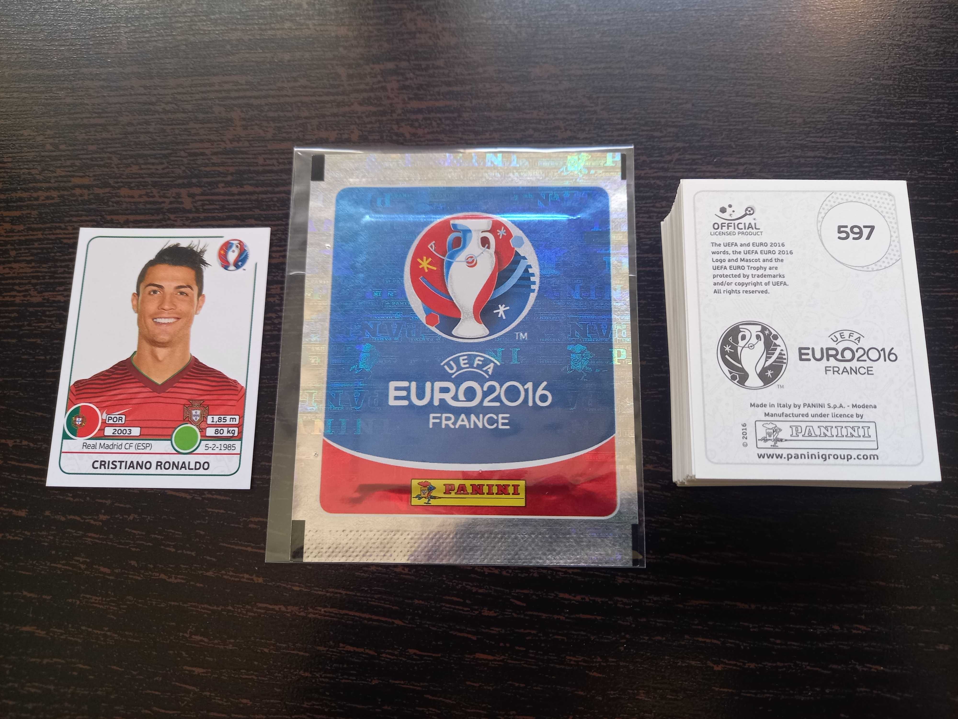 Cromos de futebol UEFA Euro France 2016 da Panini