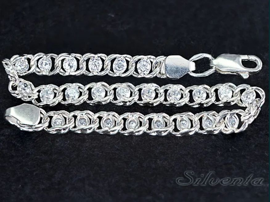 Женский серебряный браслет арабка Жіночий срібний браслет сережки